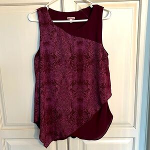 Juicy Couture sleeveless jersey knit top, snake skin print. Excellent condition